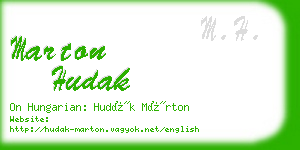 marton hudak business card